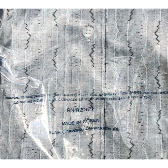 Vintage Mens Dress Shirt Longsleeve Button Down Geometric Sz L Blair NIP! - Picture 4 of 5